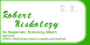 robert miskolczy business card