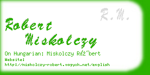 robert miskolczy business card